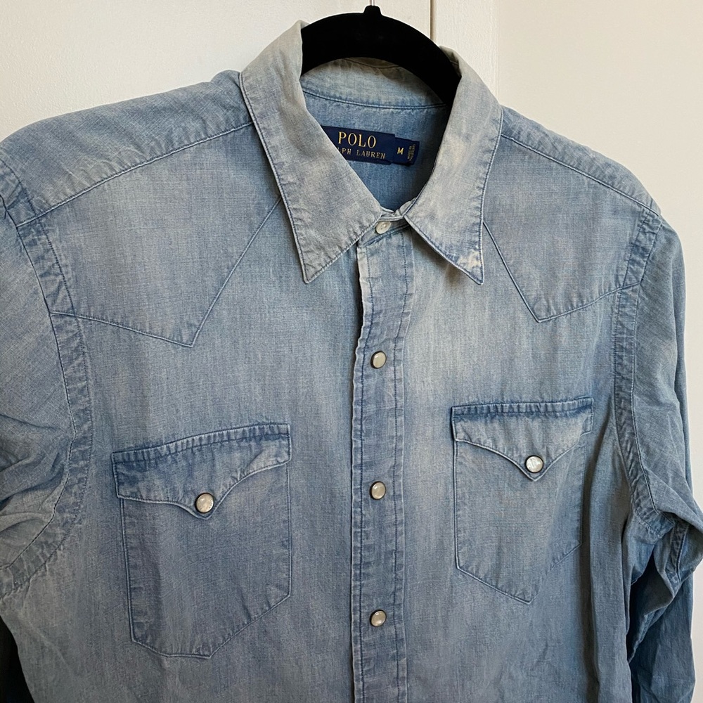 POLO RL MEN’S WESTERN CHAMBRAY SHIRT